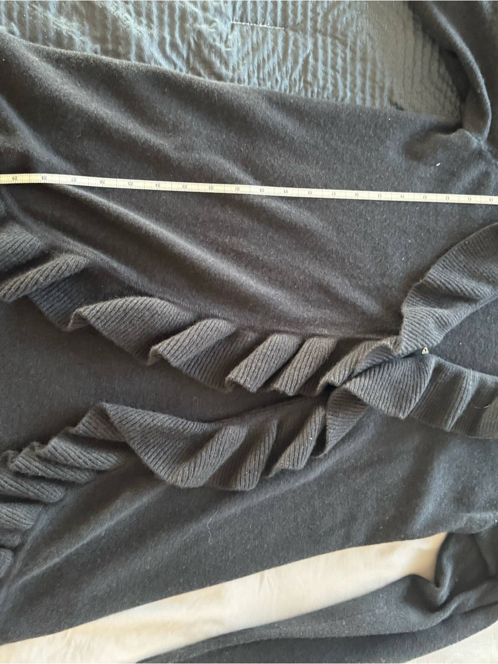 Lilly Pulitzer Navy Ruffle-Front Cardigan - Picture 6 of 6